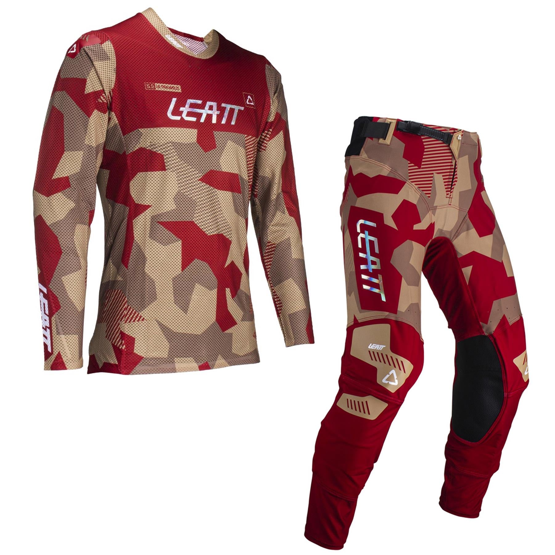 Leatt 2024 Combo Kit Pants & Jersey Moto 5.5 Ultraweld Rubystone